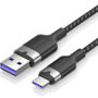 Vention Cable USB 2.0 CTOBH de 2m, USB-A a USB-C, 100W, Negro